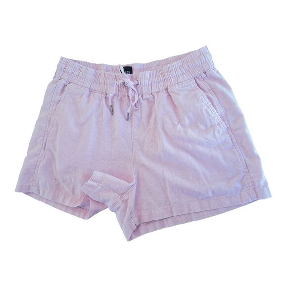 Gap Linen Shorts Winsome Orchid Pink Pull On Drawstring Pockets Relaxed size M - Picture 1 of 12